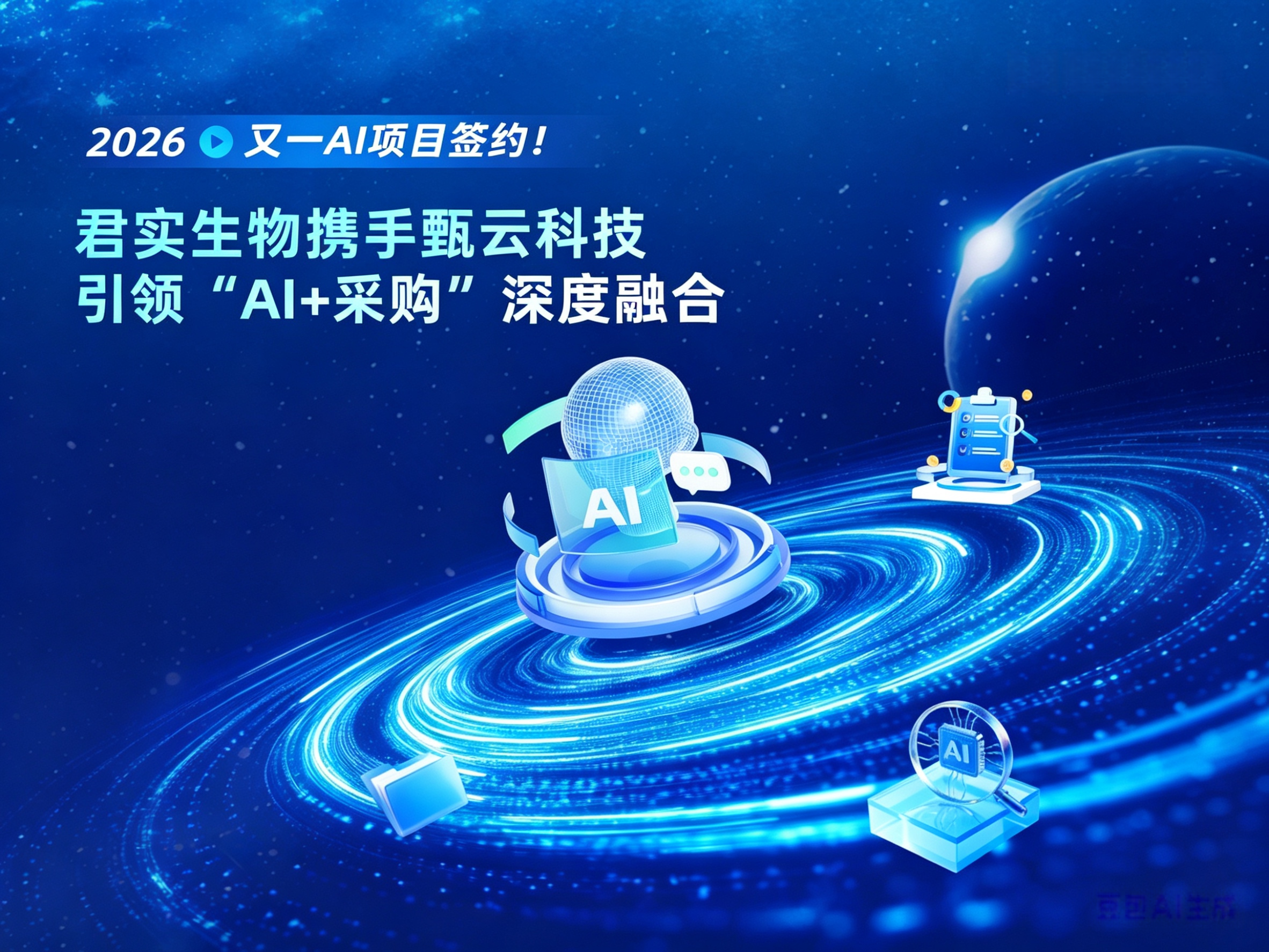 又一AI项目签约，君实生物携手甄云科技引领“AI+采购”深度融合