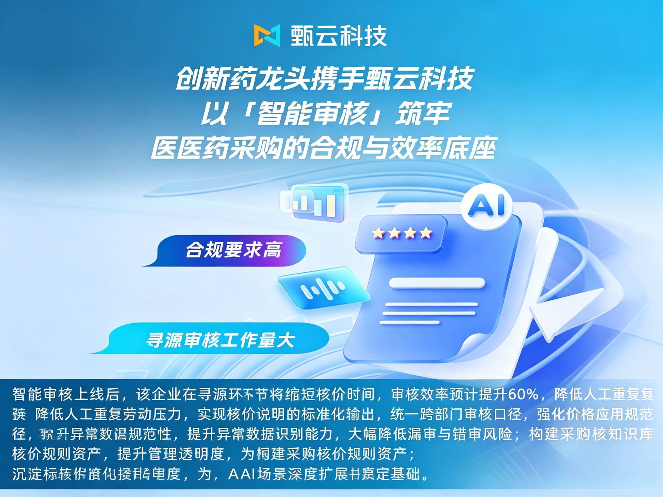 与[寻源审核工作量大？创新药龙头携手甄云以智能审核筑牢医药采购的合规与效率底座]相关的文章推荐